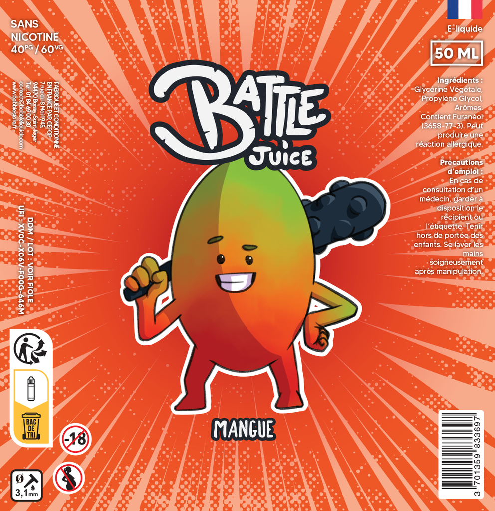 Battle Juice 50ml - Mangue