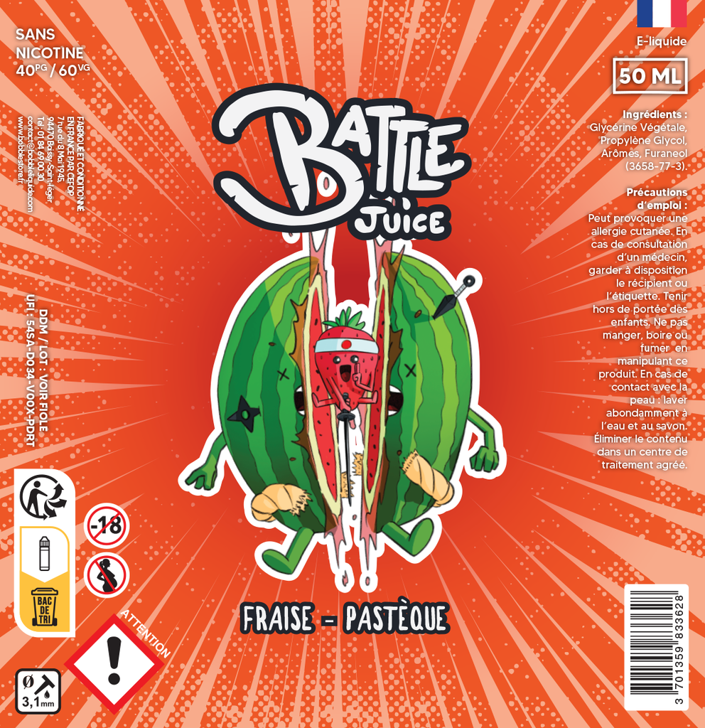 Battle Juice 50ml - Pastèque Fraise