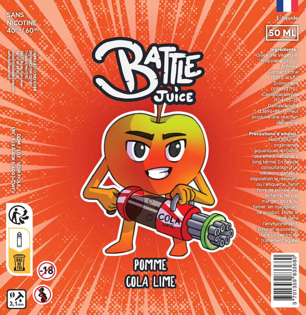 Battle Juice 50ml - Pomme Cola Lime