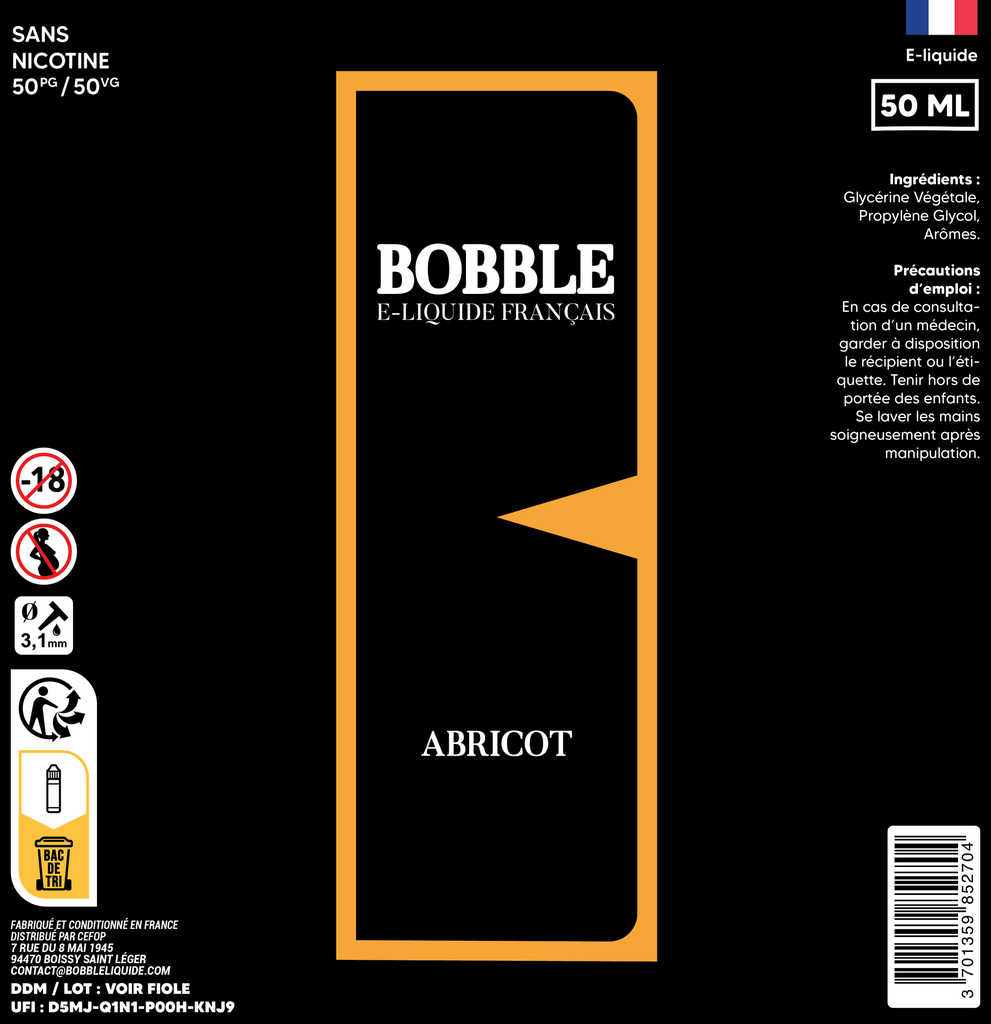 Bobble 50ml - Abricot 