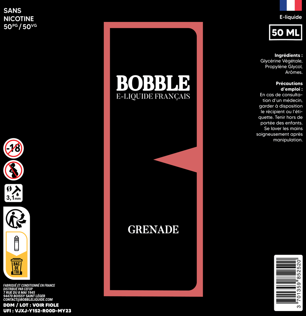 Bobble 50ml - Grenade 