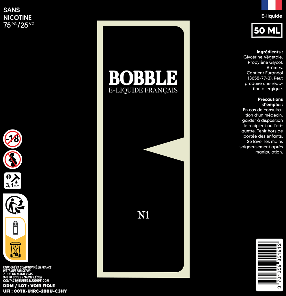 Bobble 50ml - N1