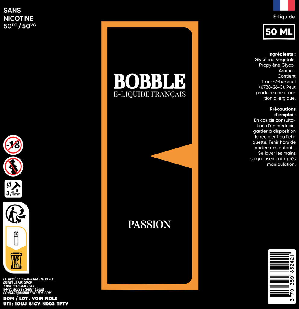 Bobble 50ml - Passion