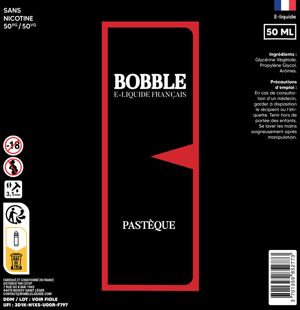 Bobble 50ml - Pastèque 