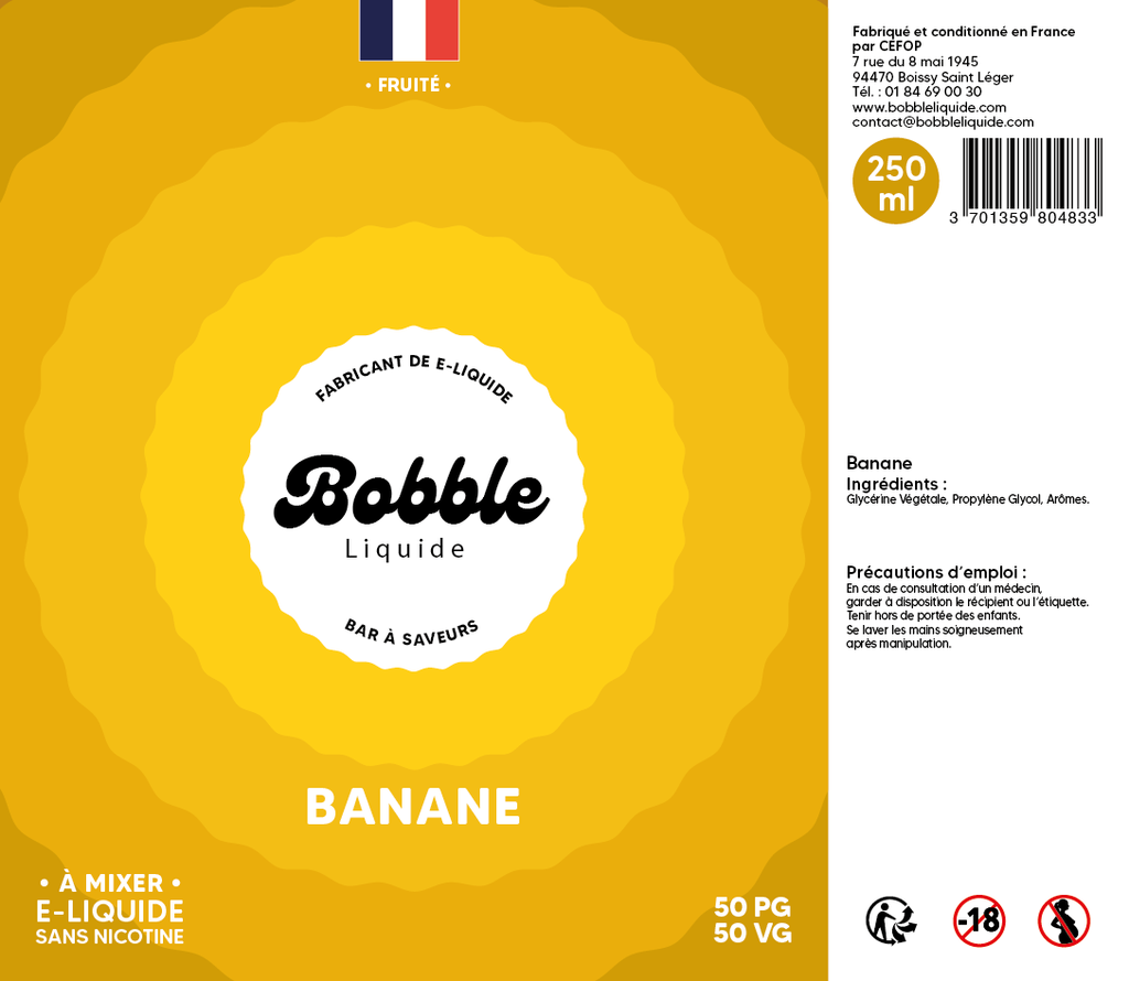 Bobble Bar 250ml Banane