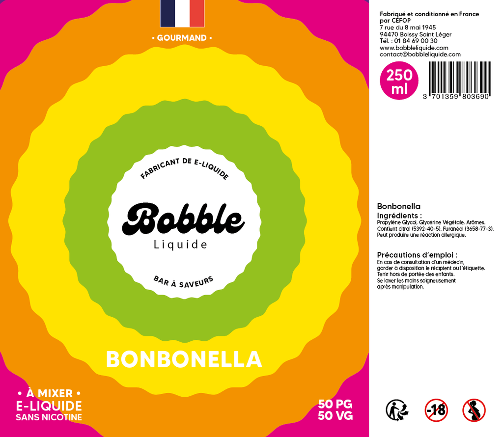 Bobble Bar 250ml Bonbonella
