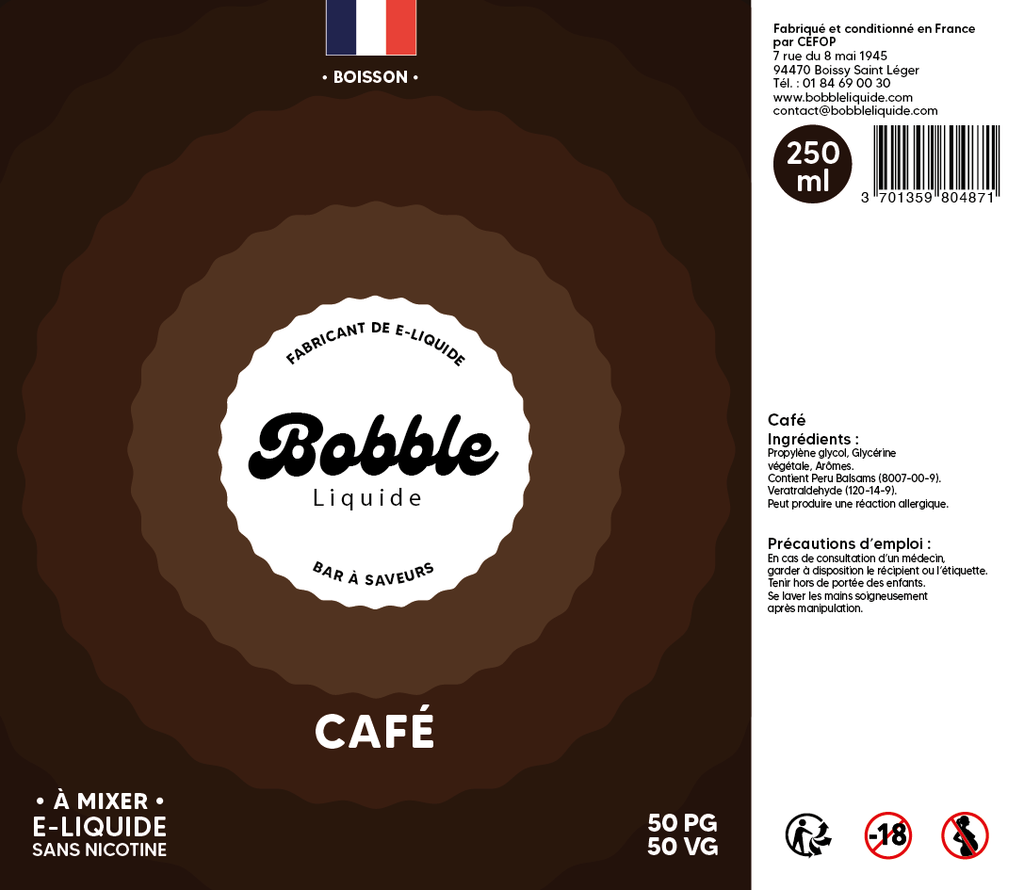Bobble Bar 250ml Café
