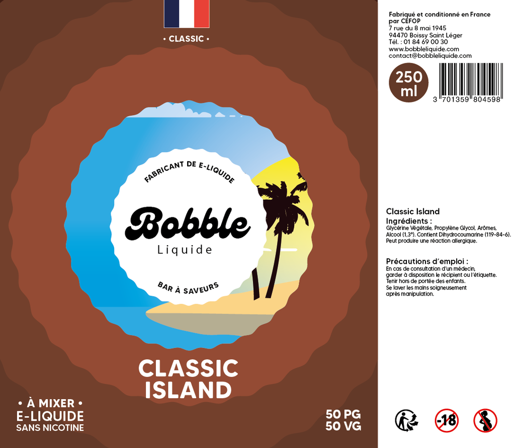 Bobble Bar 250ml Classic Island