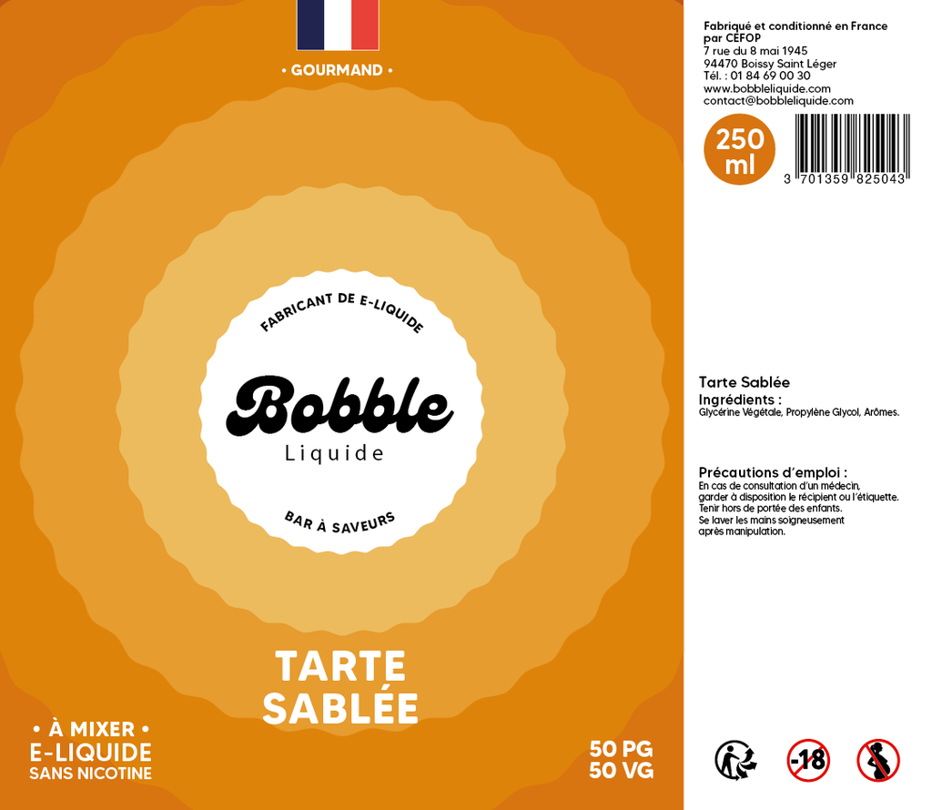 Bobble Bar 250ml Tarte Sablée