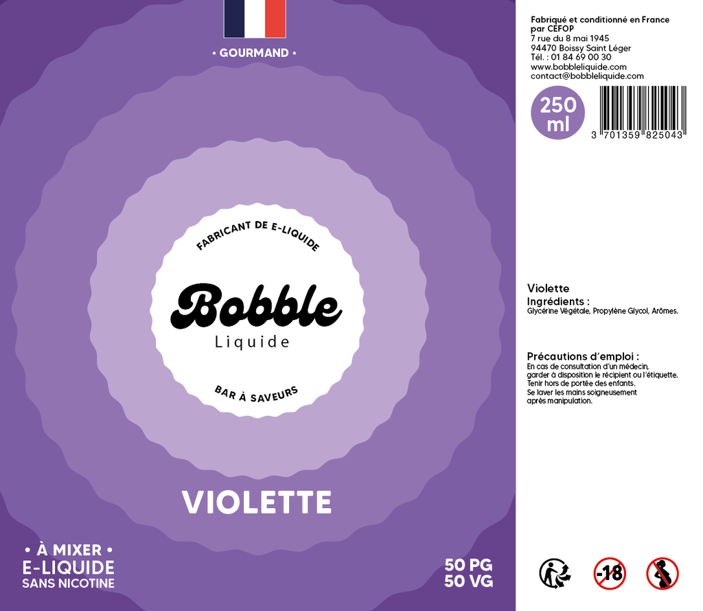 Bobble Bar 250ml Violette