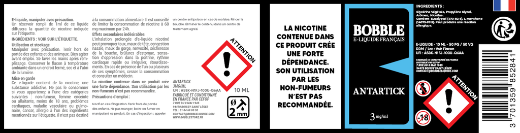 Bobble 10ml - Antartick