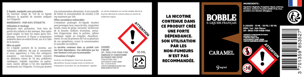 Bobble 10ml - Caramel 