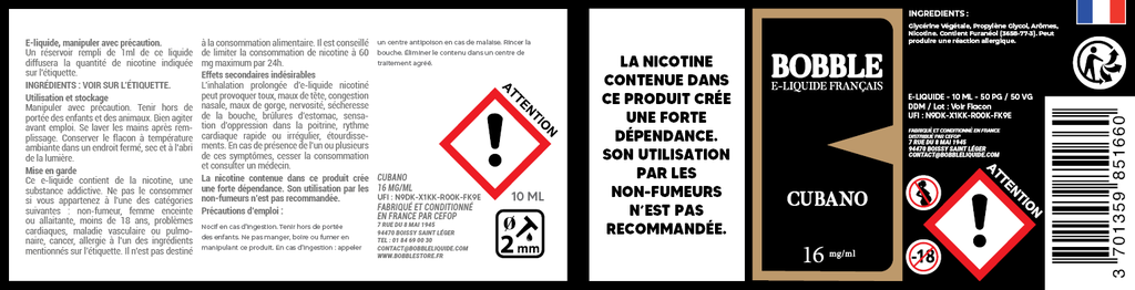 Bobble 10ml - Cubano 