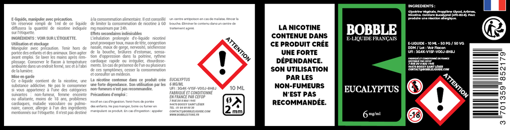 Bobble 10ml - Eucalyptus 
