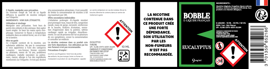 Bobble 10ml - Eucalyptus 