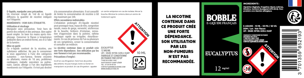 Bobble 10ml - Eucalyptus 