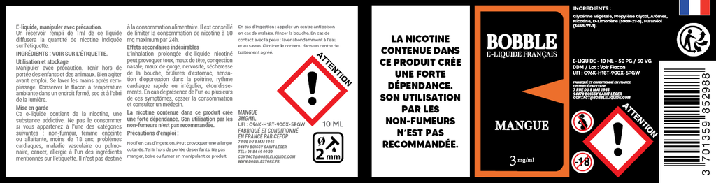 Bobble 10ml - Mangue 