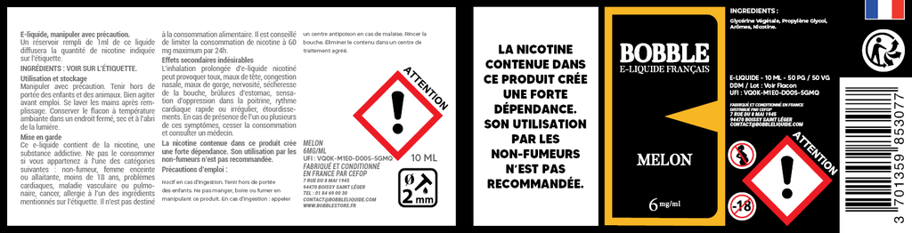 Bobble 10ml - Melon 