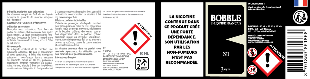 Bobble 10ml - N1