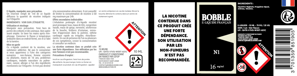 Bobble 10ml - N1