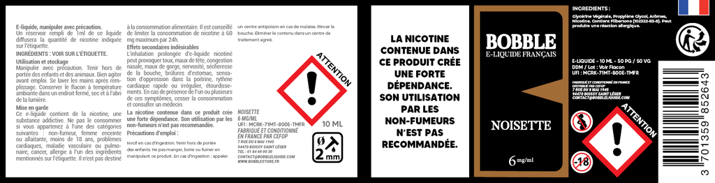 Bobble 10ml - Noisette