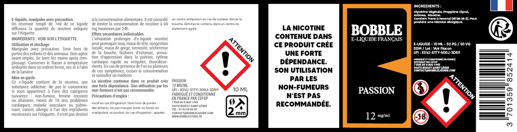 Bobble 10ml - Passion