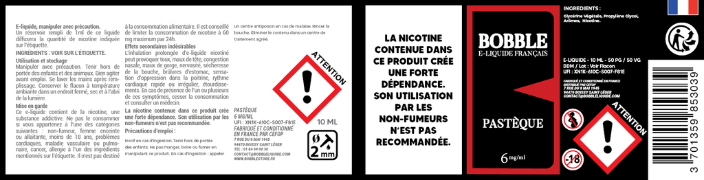 Bobble 10ml - Pastèque 