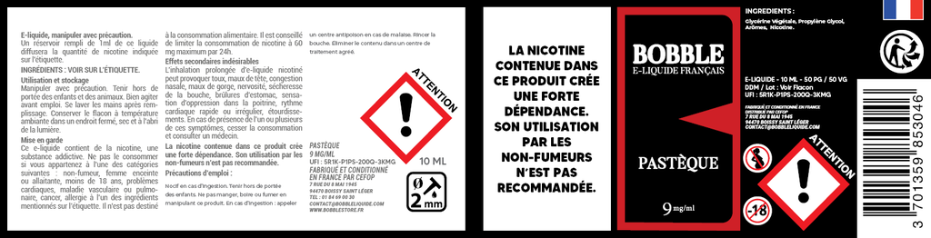 Bobble 10ml - Pastèque 