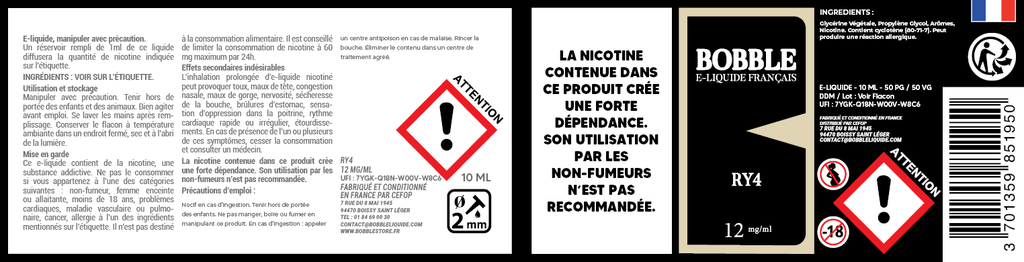 Bobble 10ml - RY4 
