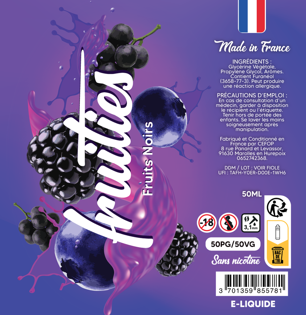 Fruities 50ml - Fruits Noirs 