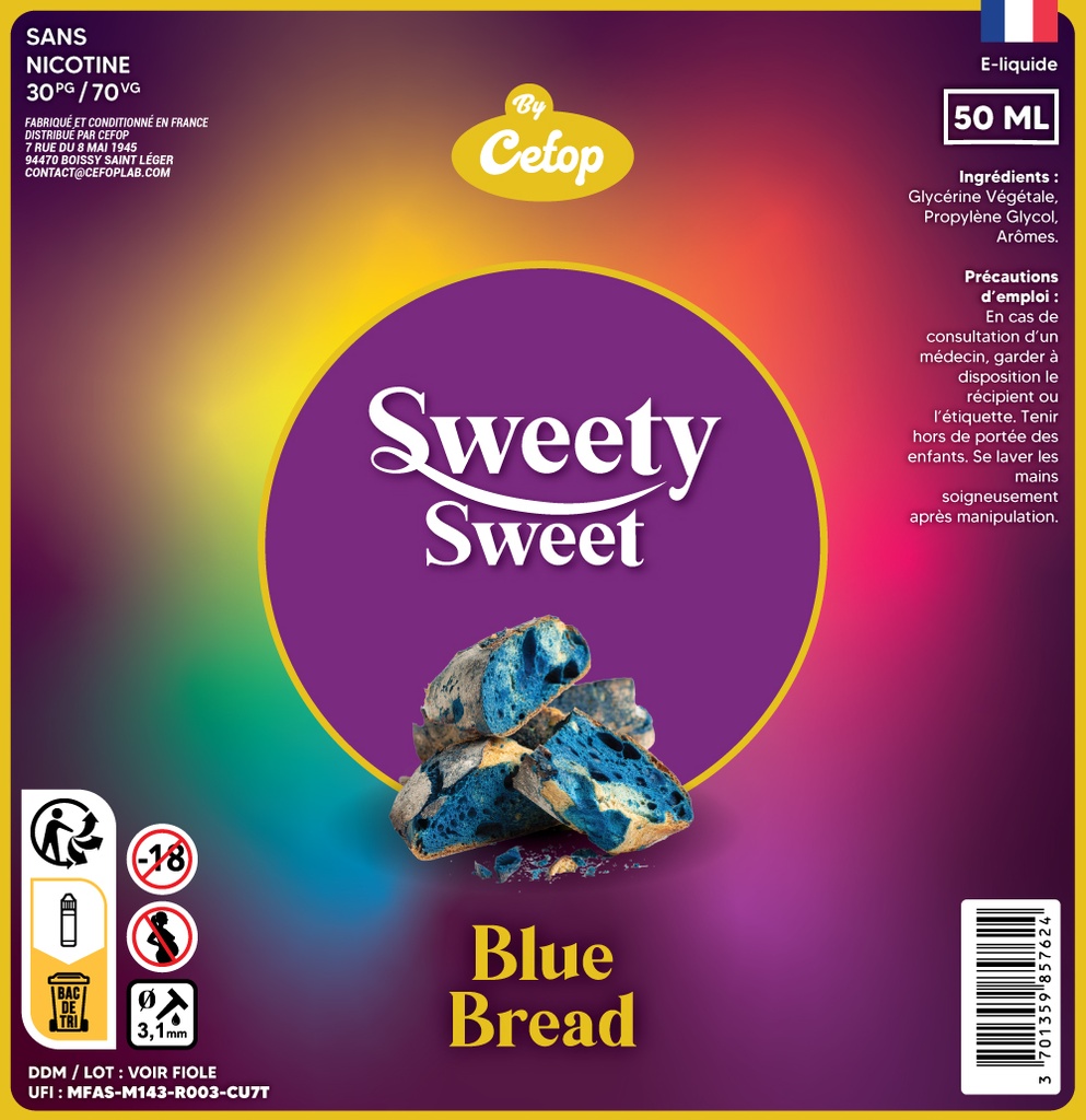 Sweety Sweet 50ml - Blue Bread
