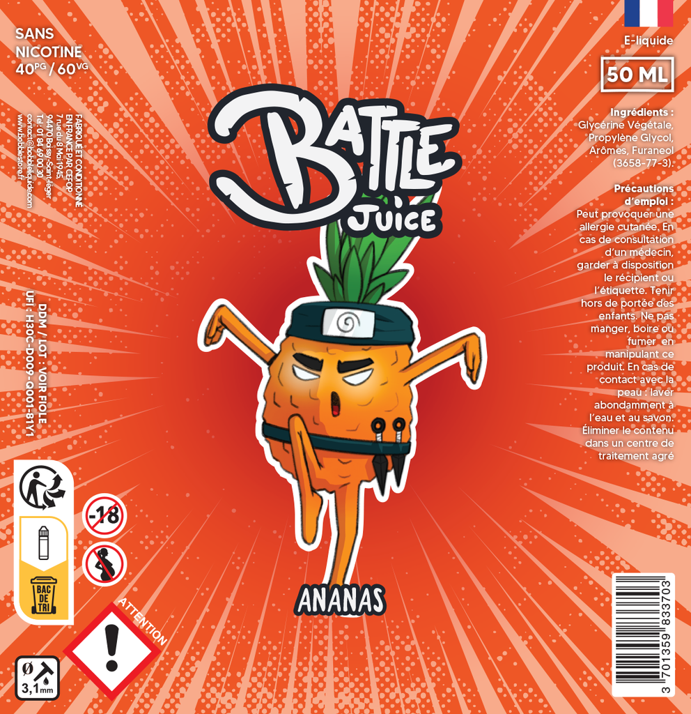 Battle Juice 50ml - Ananas