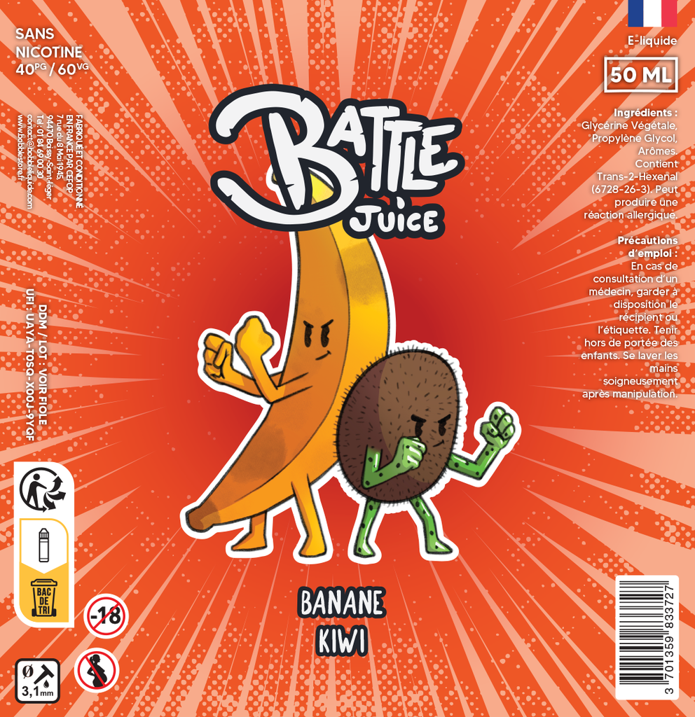 Battle Juice 50ml - Banane Kiwi