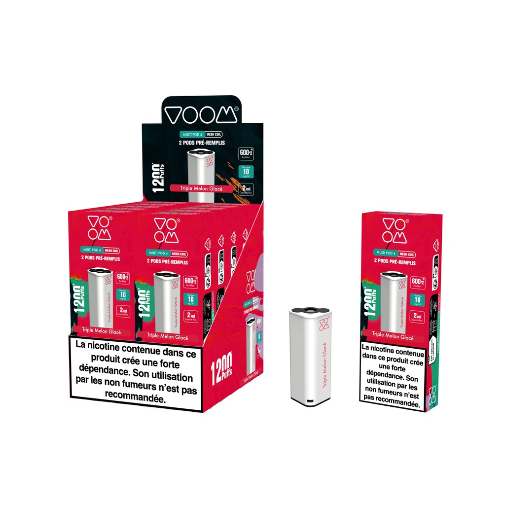 Cartouche Pod 4 Couleurs (Boite de 2) - Triple Melon Glacée